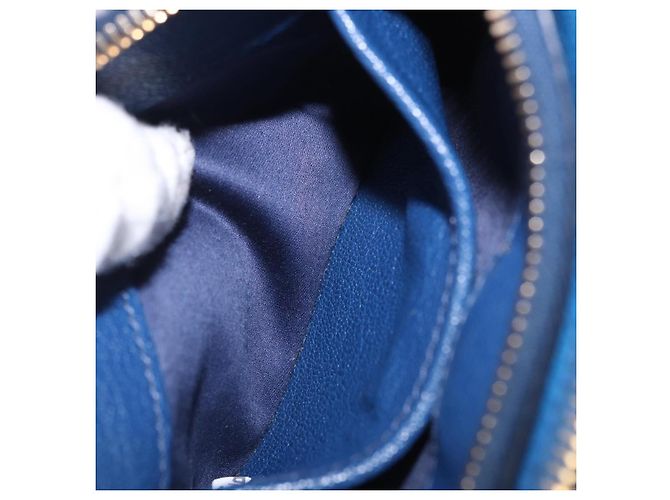 Borsa a tracolla Miu Miu in pelle blu e oro Auth 200087A D'oro - vista 25