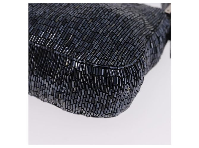 Borsa a tracolla FENDI Mamma Baguette perline Navy Silver Auth yk20785SAM Argento Blu navy - vista 18
