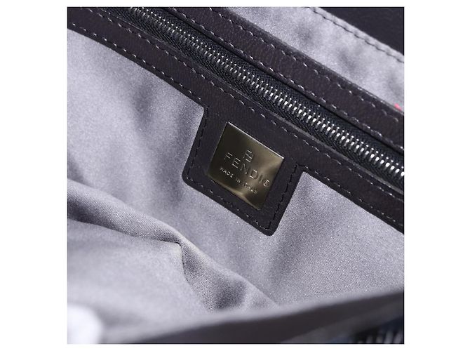 Borsa a tracolla FENDI Mamma Baguette perline Navy Silver Auth yk20785SAM Argento Blu navy - vista 22
