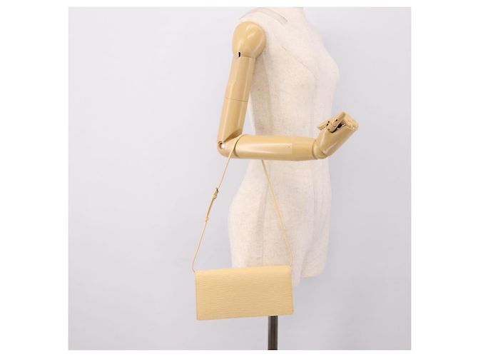 LOUIS VUITTON Borsa a tracolla Honfleur in pelle Epi Vanilla M5273A LV Auth 202238V - vista 23