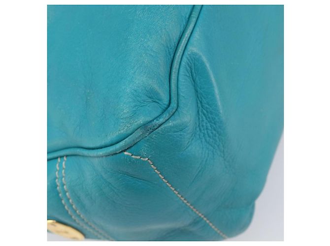 Céline CELINE Boogie Bag Leather Light Blue Gold Auth hk4041 D'oro Blu chiaro - vista 14