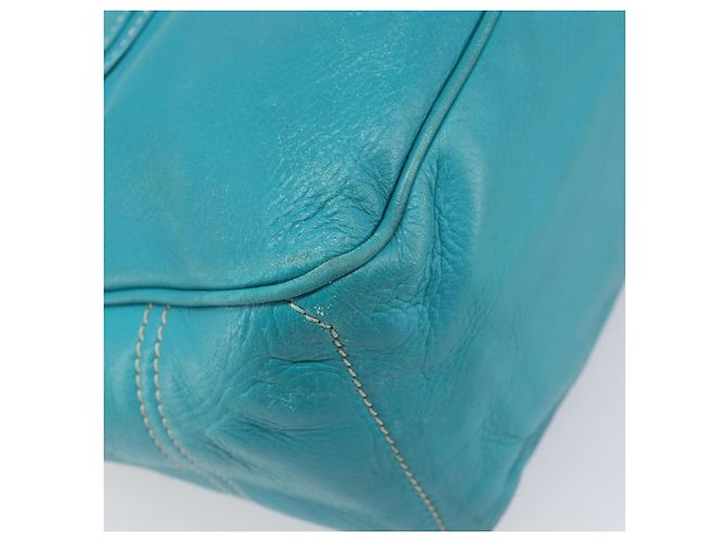 Céline CELINE Boogie Bag Leather Light Blue Gold Auth hk4041 D'oro Blu chiaro - vista 16