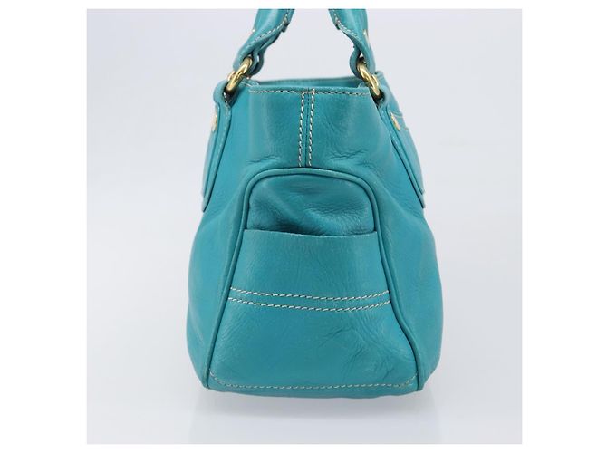 Céline CELINE Boogie Bag Leather Light Blue Gold Auth hk4041 D'oro Blu chiaro - vista 3