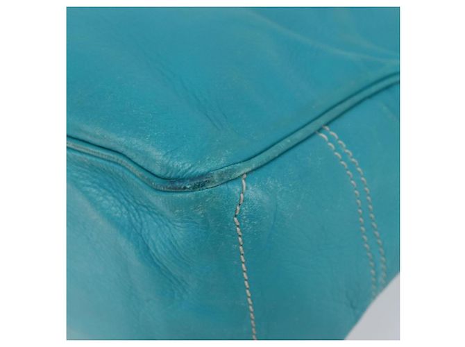 Céline CELINE Boogie Bag Leather Light Blue Gold Auth hk4041 D'oro Blu chiaro - vista 9