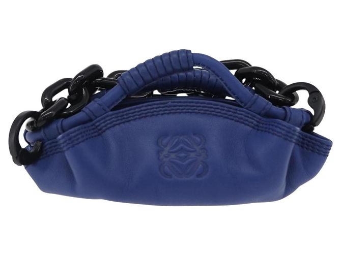 Monedero LOEWE Nappa Aire de piel azul Auth 202034V - vista 13