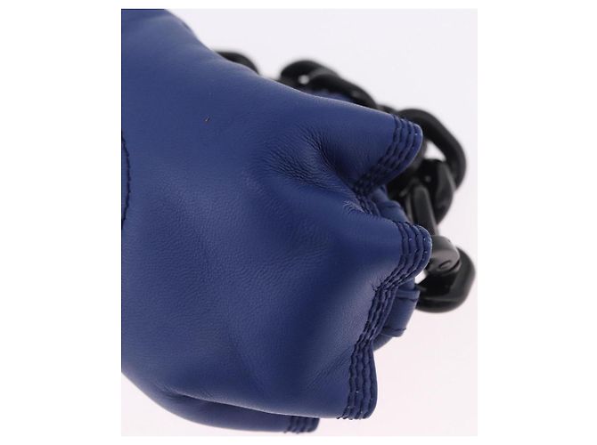 Monedero LOEWE Nappa Aire de piel azul Auth 202034V - vista 16