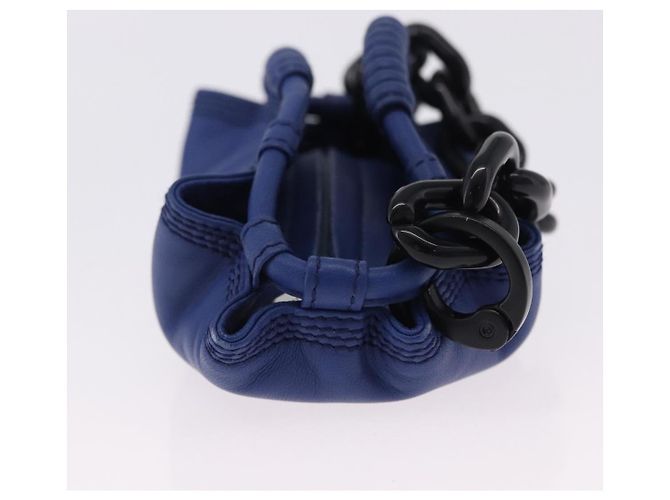 Monedero LOEWE Nappa Aire de piel azul Auth 202034V - vista 4