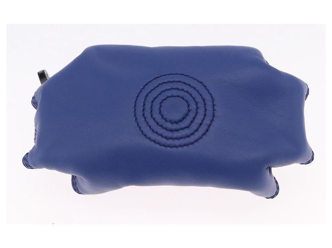 Monedero LOEWE Nappa Aire de piel azul Auth 202034V - vista 5