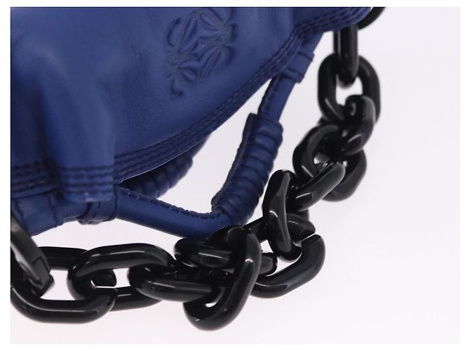 Monedero LOEWE Nappa Aire de piel azul Auth 202034V - vista 8