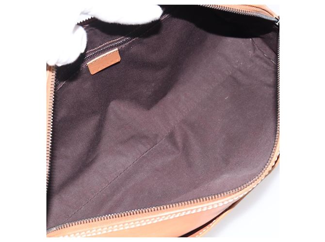 Céline Borsa a mano CELINE in pelle marrone argento Auth 199494A - vista 11