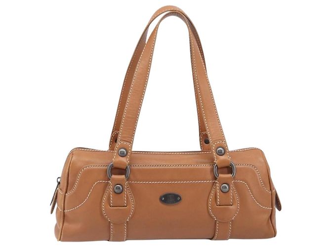 Céline Borsa a mano CELINE in pelle marrone argento Auth 199494A - vista 13