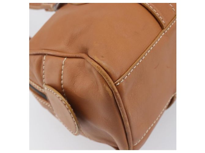 Céline Borsa a mano CELINE in pelle marrone argento Auth 199494A - vista 16