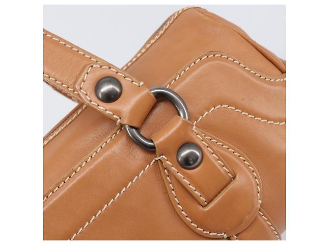 Céline Borsa a mano CELINE in pelle marrone argento Auth 199494A - vista 17