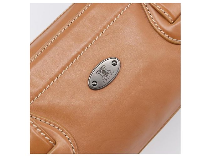 Céline Borsa a mano CELINE in pelle marrone argento Auth 199494A - vista 18