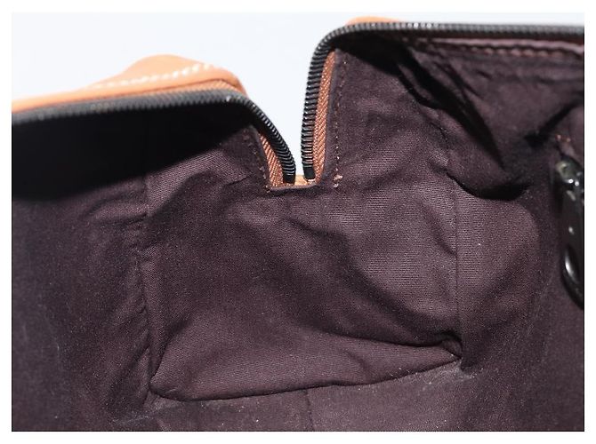 Céline Borsa a mano CELINE in pelle marrone argento Auth 199494A - vista 21