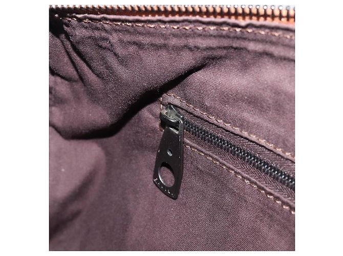 Céline Borsa a mano CELINE in pelle marrone argento Auth 199494A - vista 22