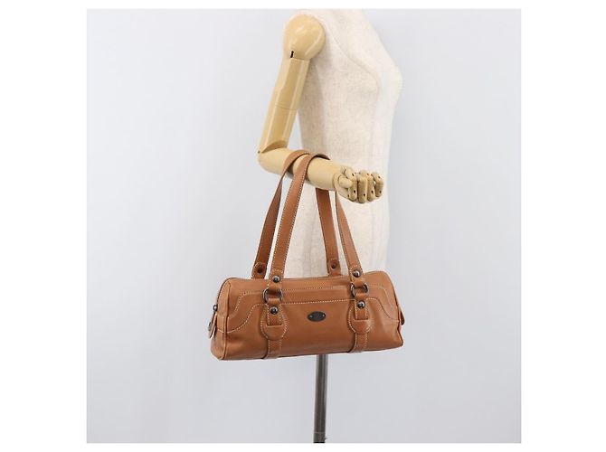 Céline Borsa a mano CELINE in pelle marrone argento Auth 199494A - vista 25