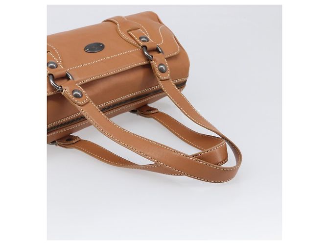 Céline Borsa a mano CELINE in pelle marrone argento Auth 199494A - vista 7