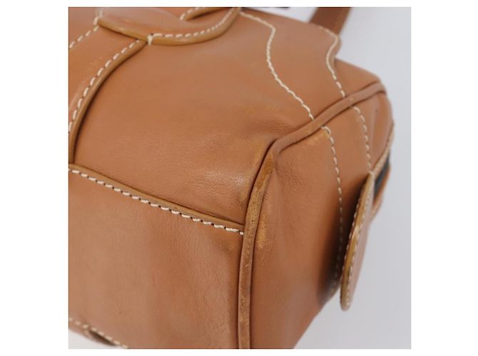 Céline Borsa a mano CELINE in pelle marrone argento Auth 199494A - vista 9