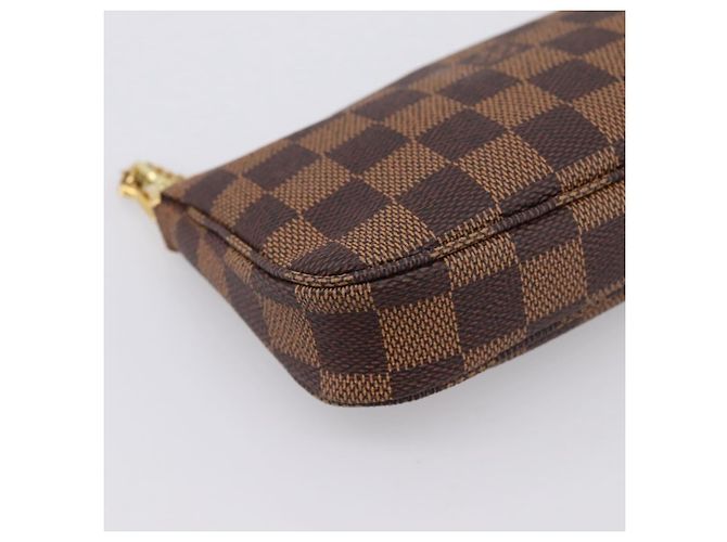 LOUIS VUITTON Damier Ebene Mini Pochette Accessory Pouch N58009 LV Auth 199474V - vista 15