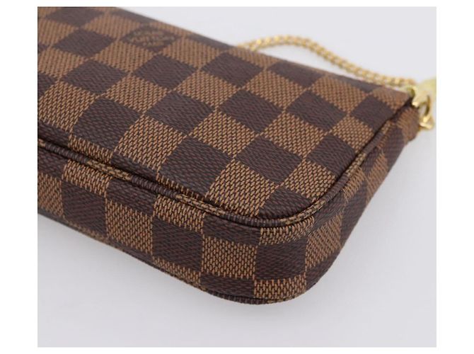 LOUIS VUITTON Damier Ebene Mini Pochette Accessory Pouch N58009 LV Auth 199474V - vista 16