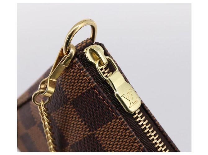 LOUIS VUITTON Damier Ebene Mini Pochette Accessory Pouch N58009 LV Auth 199474V - vista 19