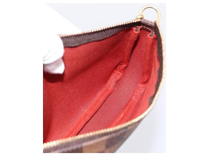 LOUIS VUITTON Damier Ebene Mini Pochette Accessory Pouch N58009 LV Auth 199474V - vista 20
