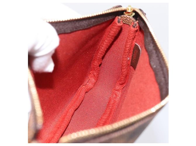 LOUIS VUITTON Damier Ebene Mini Pochette Accessory Pouch N58009 LV Auth 199474V - vista 21