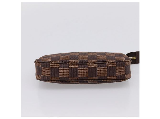 LOUIS VUITTON Damier Ebene Mini Pochette Accessory Pouch N58009 LV Auth 199474V - vista 5