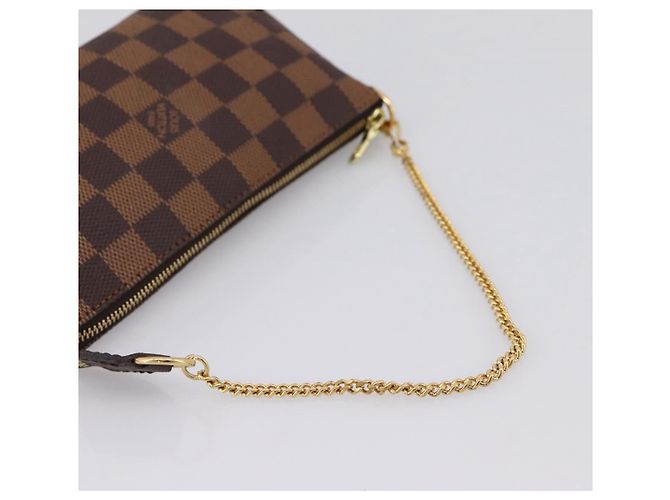 LOUIS VUITTON Damier Ebene Mini Pochette Accessory Pouch N58009 LV Auth 199474V - vista 7