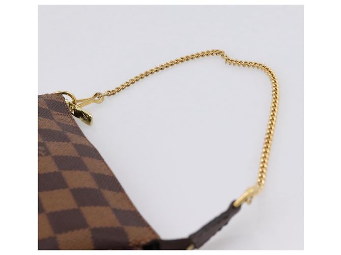 LOUIS VUITTON Damier Ebene Mini Pochette Accessory Pouch N58009 LV Auth 199474V - vista 8