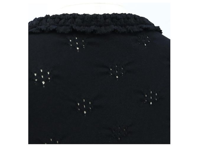 CHANEL Cardigan Jacke Viscose Black CC Auth 199994M Schwarz - Ansicht 10