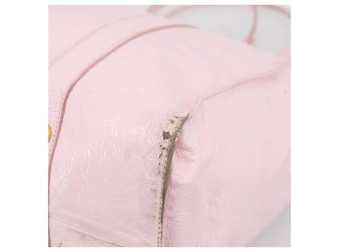 Miu Miu Tote Bag Lackleder Pink Gold Auth 201938 Golden - Ansicht 10