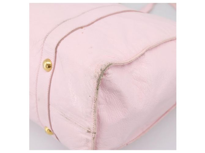 Miu Miu Tote Bag Lackleder Pink Gold Auth 201938 Golden - Ansicht 15