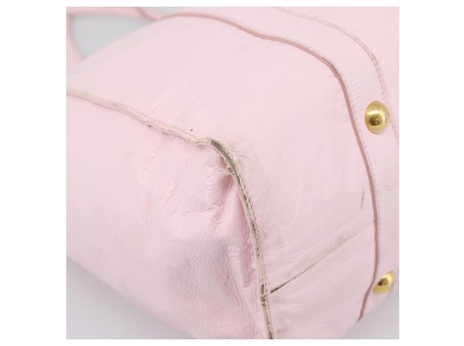 Miu Miu Tote Bag Lackleder Pink Gold Auth 201938 Golden - Ansicht 16