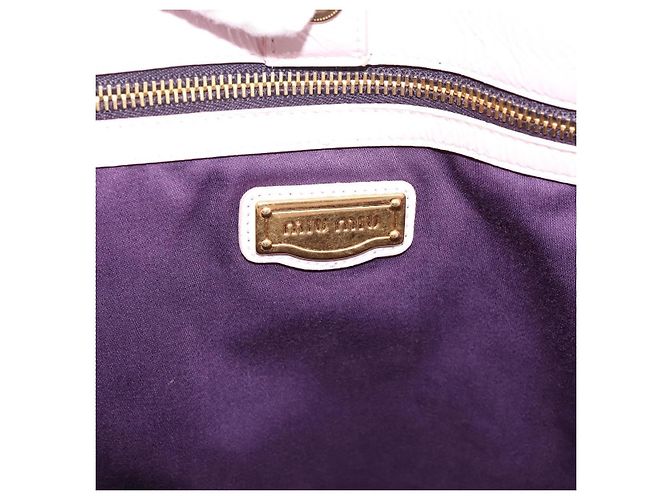 Miu Miu Tote Bag Lackleder Pink Gold Auth 201938 Golden - Ansicht 17