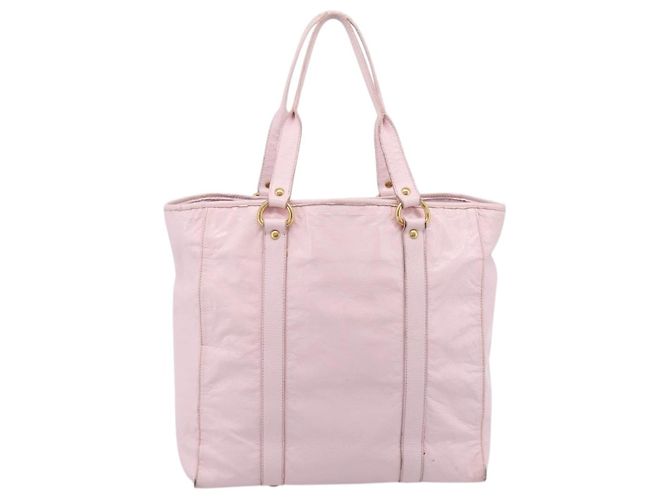 Miu Miu Tote Bag Lackleder Pink Gold Auth 201938 Golden - Ansicht 2