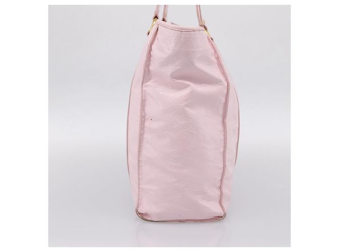 Miu Miu Tote Bag Lackleder Pink Gold Auth 201938 Golden - Ansicht 4
