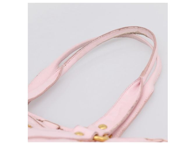 Miu Miu Tote Bag Lackleder Pink Gold Auth 201938 Golden - Ansicht 9