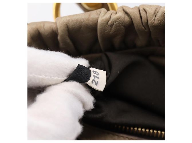 Borsa Miu Miu Vitellolux in pelle 2way Beige Tono Oro Auth 202112A - vista 12