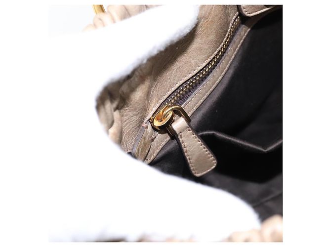 Borsa Miu Miu Vitellolux in pelle 2way Beige Tono Oro Auth 202112A - vista 21