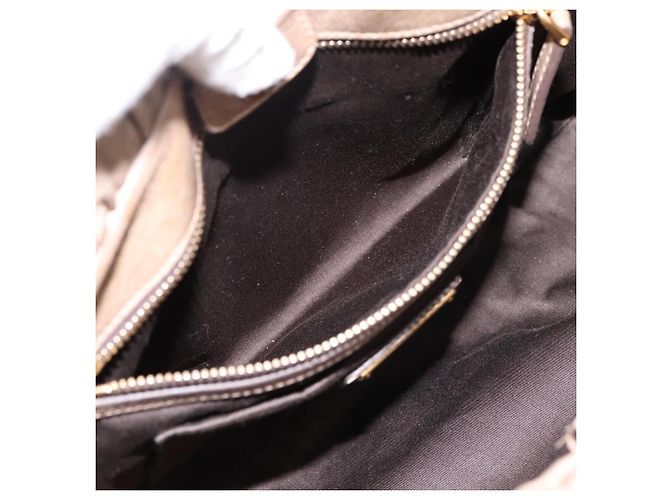 Borsa Miu Miu Vitellolux in pelle 2way Beige Tono Oro Auth 202112A - vista 22