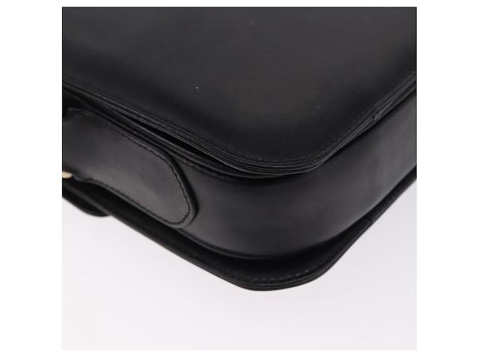 Céline Borsa a tracolla CELINE Horsebit in pelle nera e oro Auth 197762A Nero D'oro - vista 16