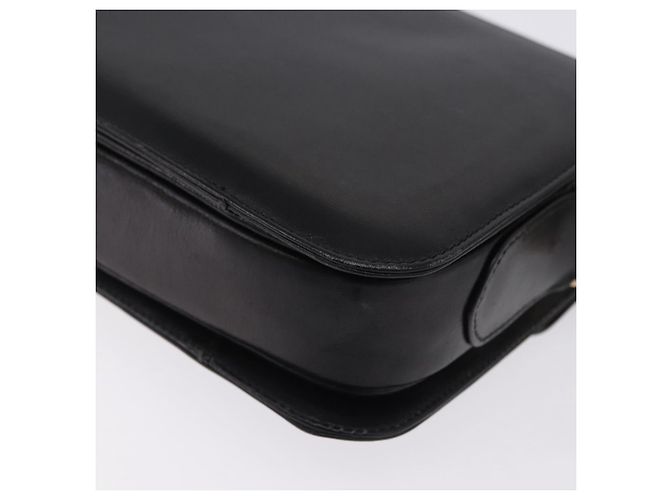 Céline Borsa a tracolla CELINE Horsebit in pelle nera e oro Auth 197762A Nero D'oro - vista 17