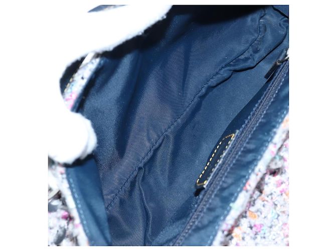 Christian Dior Saddle Bag Wool Sequins Multicolor Silver Auth yk20712SM - view 12