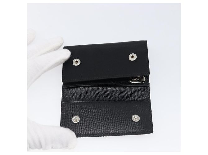 PRADA Key Case Nylon Black Silver Black Auth bs36854 Silvery - view 18