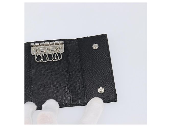 PRADA Key Case Nylon Black Silver Black Auth bs36854 Silvery - view 19