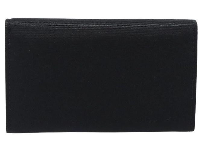 PRADA Key Case Nylon Black Silver Black Auth bs36854 Silvery - view 2