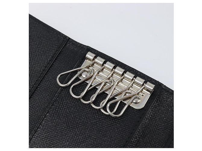 PRADA Key Case Nylon Black Silver Black Auth bs36854 Silvery - view 22