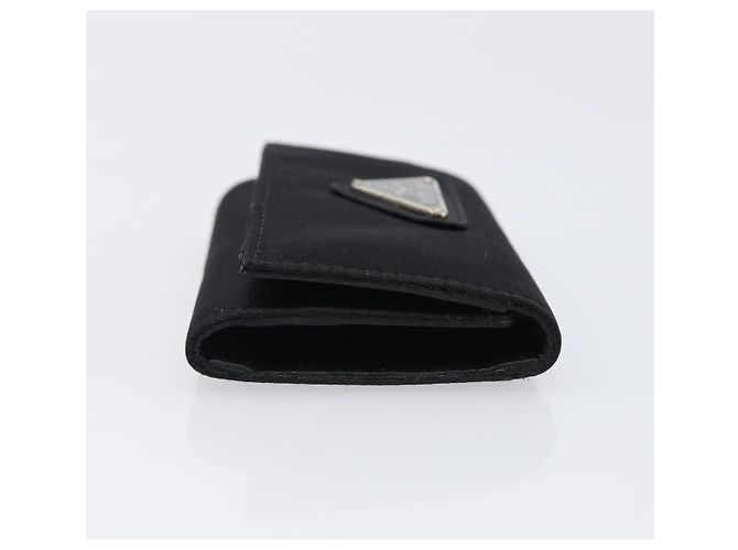 PRADA Key Case Nylon Black Silver Black Auth bs36854 Silvery - view 3